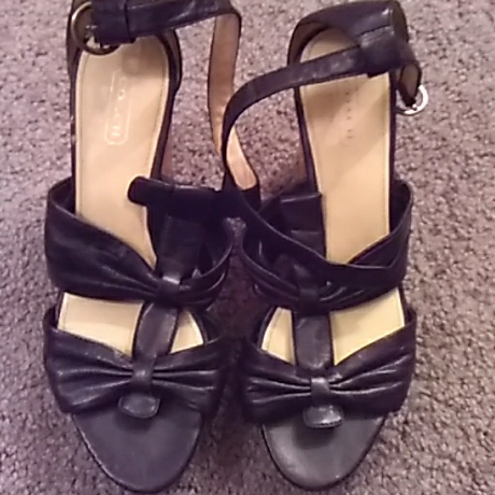 Black Coach Sandals
